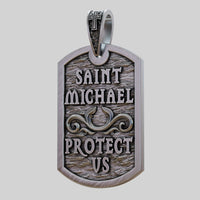 Thumbnail for Collar Miguel Arcangel de Plata ley 950 - nativosjewelry