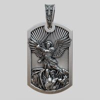 Thumbnail for Collar Miguel Arcangel de Plata ley 950 - nativosjewelry