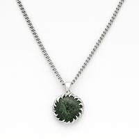 Thumbnail for Kambaba Vision — Jasper Pendant Necklace Silver 950 (2mm) - nativosjewelry