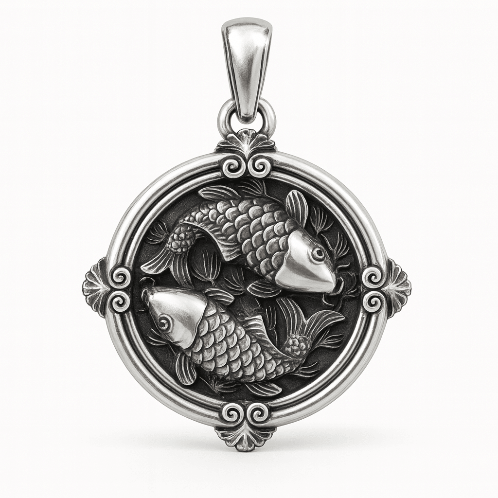 Dije Koi Doble en Plata 950 – 3cm - nativosjewelry