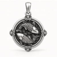 Thumbnail for Dije Koi Doble en Plata 950 – 3cm - nativosjewelry