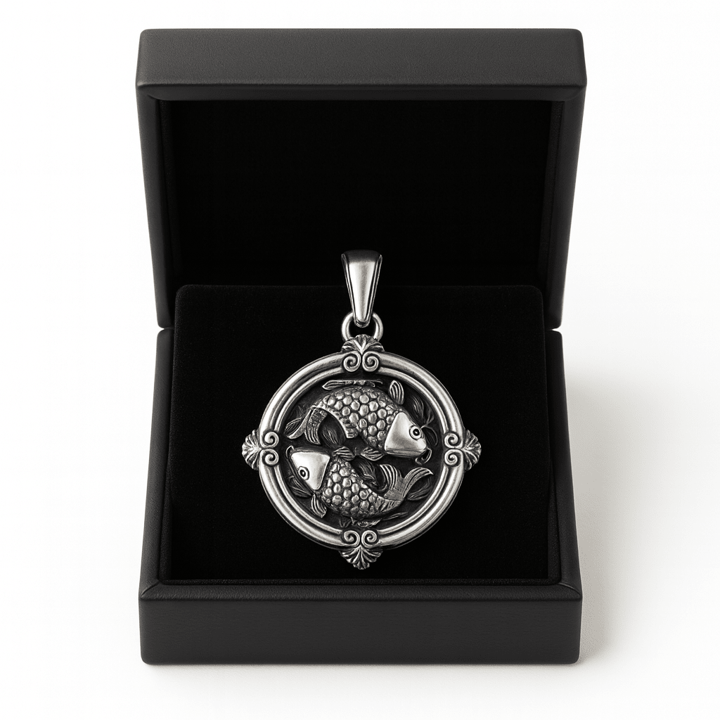Dije Koi Doble en Plata 950 – 3cm - nativosjewelry
