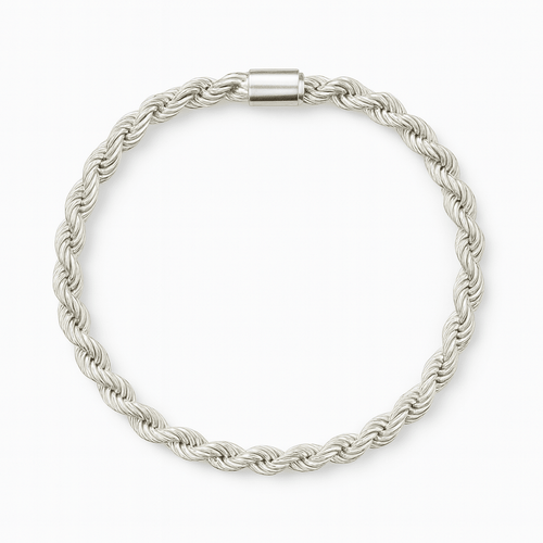 Rope Carácter — 3mm Silver Bracelet 950 - nativosjewelry