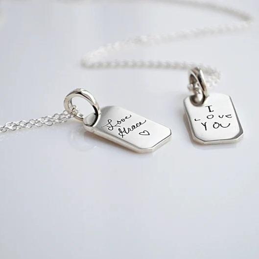 Collar y placa personalizada de Plata 950 - nativosjewelry