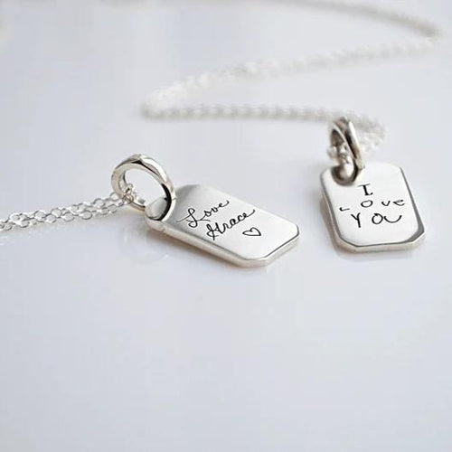 Collar y placa personalizada de Plata 950 - nativosjewelry