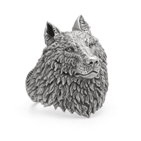 Thumbnail for Lobo Predator — Anillo Plata 950 - nativosjewelry