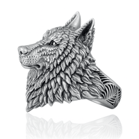 Thumbnail for Lobo Predator — Anillo Plata 950 - nativosjewelry