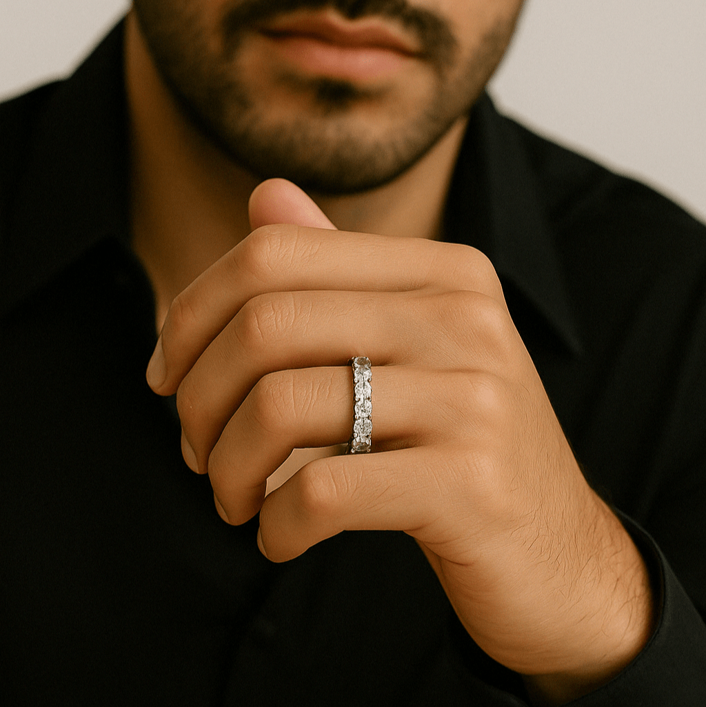 Tennis Iced — Anillo Plata 950 - nativosjewelry