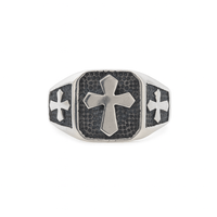 Thumbnail for Anillo 3 Cruces — Plata 950 - nativosjewelry