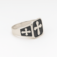Thumbnail for Anillo 3 Cruces — Plata 950 - nativosjewelry