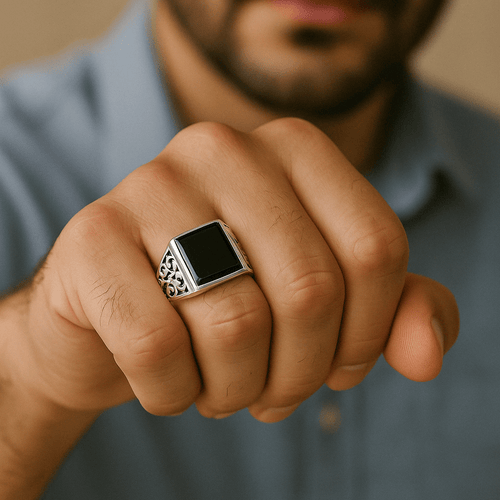 Carved — Anillo Plata 950 - nativosjewelry