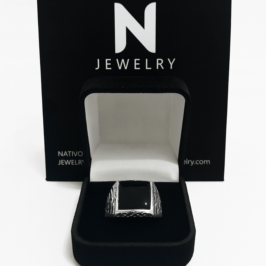 Carved — Anillo Plata 950 - nativosjewelry
