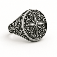 Thumbnail for Estrella Polaris — Anillo Plata 950 - nativosjewelry