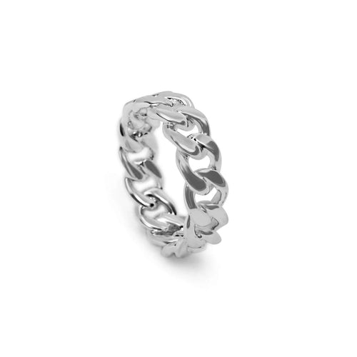 Miami Cuban Link Slim — Anillo Plata 950 - nativosjewelry