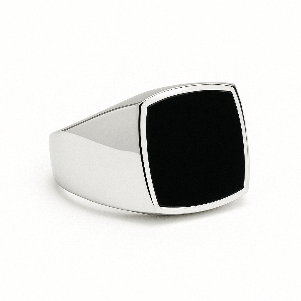 Ónix Clásico — Anillo Plata 950 - nativosjewelry