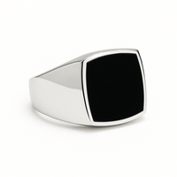 Thumbnail for Ónix Clásico — Anillo Plata 950 - nativosjewelry