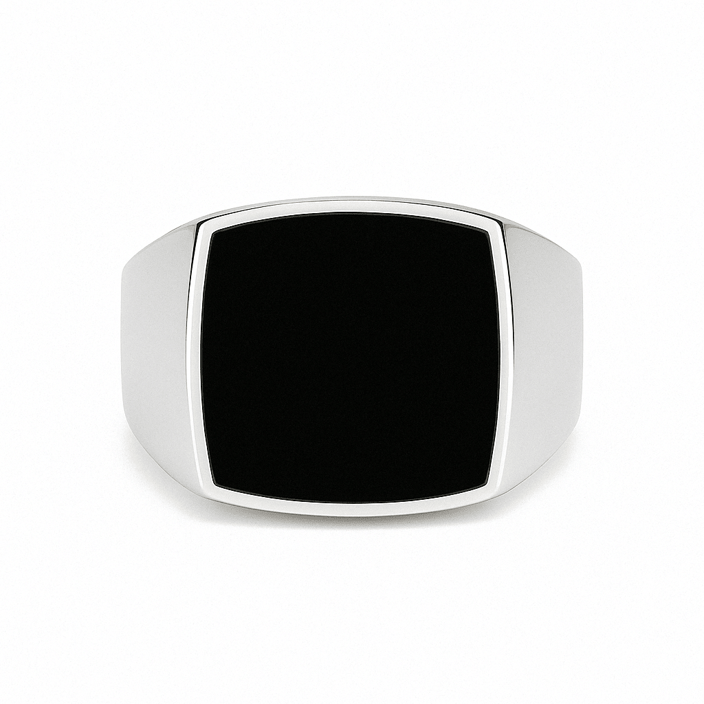 Ónix Clásico — Anillo Plata 950 - nativosjewelry