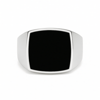 Thumbnail for Ónix Clásico — Anillo Plata 950 - nativosjewelry