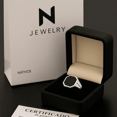 Onix Negro Octo - nativosjewelry