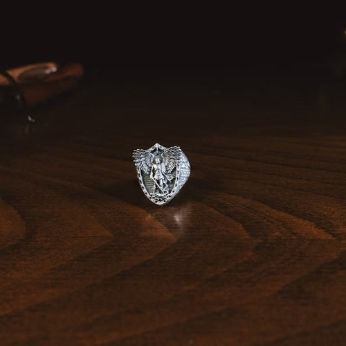 Anillo Arcángel Miguel de Plata 950 – Fe que se Porta - nativosjewelry