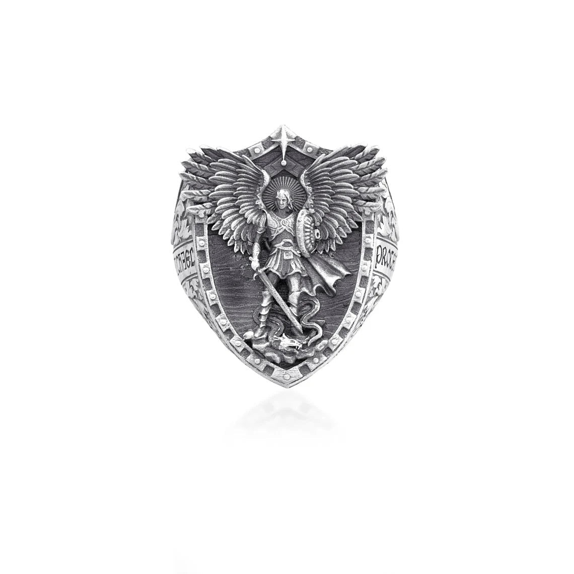 Anillo Arcángel Miguel de Plata 950 – Fe que se Porta - nativosjewelry