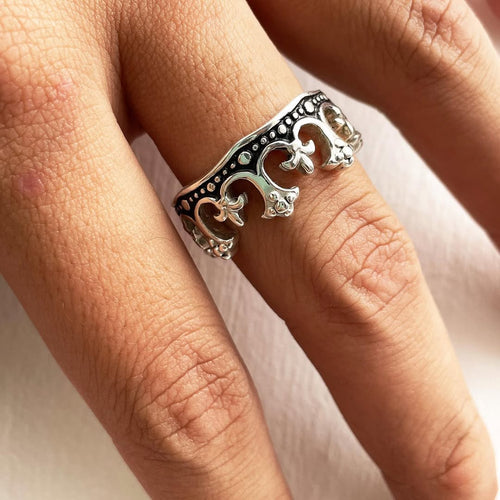 Royal Crown — Anillo Plata 950 - nativosjewelry
