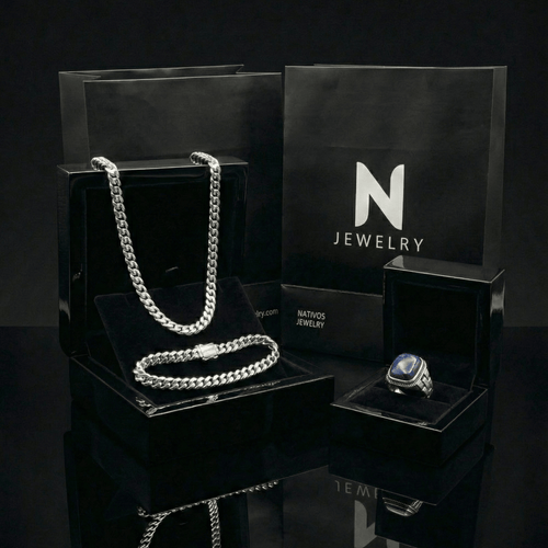 SET COMPLETO - Lomo de Corvina + Anillo Lapislázuli — Plata 950 - nativosjewelry