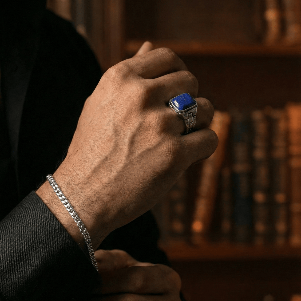 SET COMPLETO - Lomo de Corvina + Anillo Lapislázuli — Plata 950 - nativosjewelry