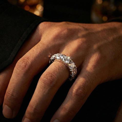 Crystal Line — Anillo Plata 950 - nativosjewelry