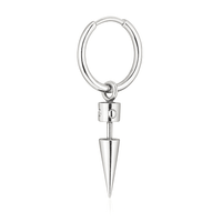 Thumbnail for Arete de Plata 950 con Dije Púa – Estilo Masculino Moderno - nativosjewelry