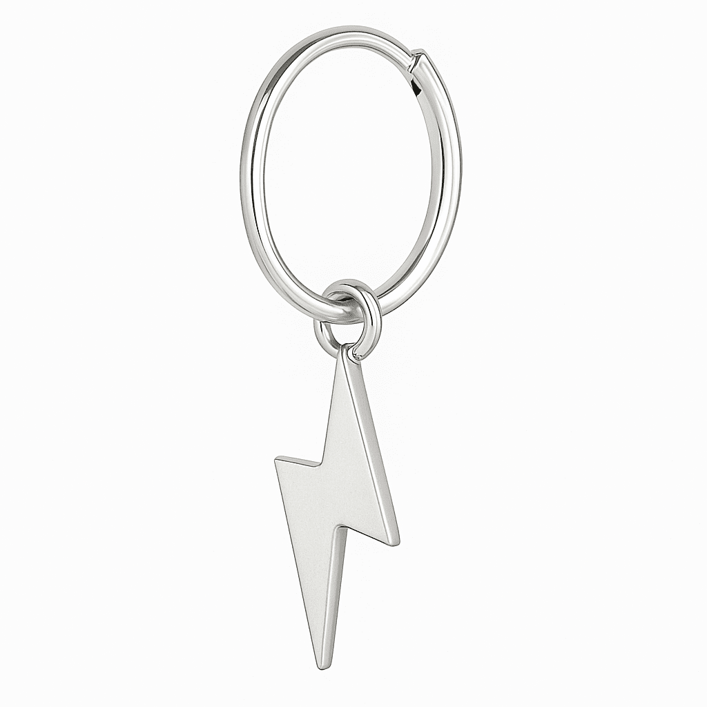 Arete Relámpago de Plata 950 — Diseño Minimalista de Lujo - nativosjewelry