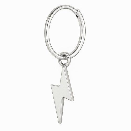 Arete Relámpago de Plata 950 — Diseño Minimalista de Lujo - nativosjewelry