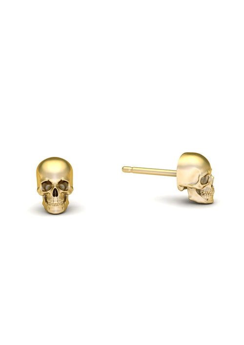 Arete Skull en Oro 18k – Detalle Anatómico de Calavera - nativosjewelry