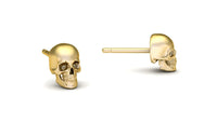 Thumbnail for Arete Skull en Oro 18k – Detalle Anatómico de Calavera - nativosjewelry