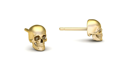 Arete Skull en Oro 18k – Detalle Anatómico de Calavera - nativosjewelry