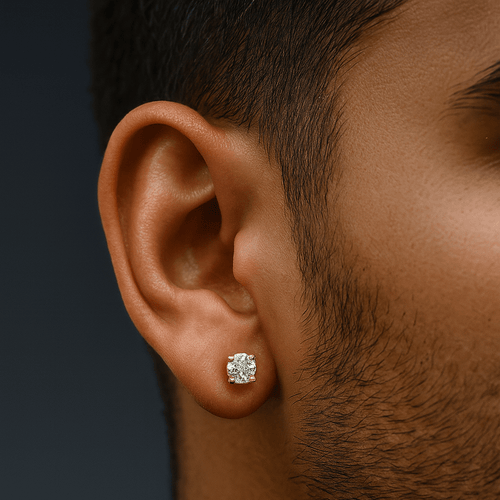 Arete Solitario en Oro 18K con Circón Premium - nativosjewelry