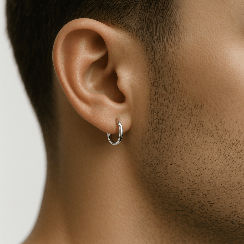 Aro de Plata 950 Brillante – Hoop Minimalista (Ø 12 mm) - nativosjewelry