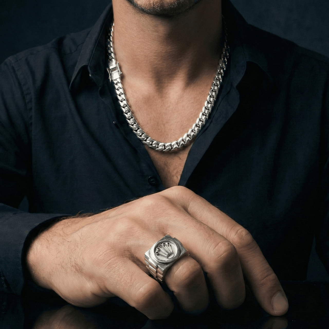 Cadena Cubana 10mm — Plata Ley 950 - nativosjewelry
