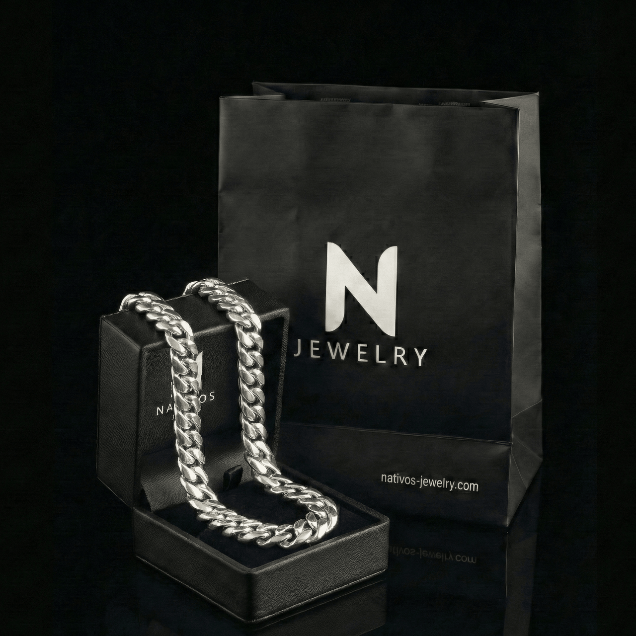 Cadena Cubana 10mm — Plata Ley 950 - nativosjewelry