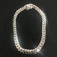 Thumbnail for Cadena Cubana de Plata ley 999 260gr 13mm 50cm - nativosjewelry