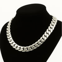 Thumbnail for Cadena Cubana de Plata ley 999 260gr 13mm 50cm - nativosjewelry