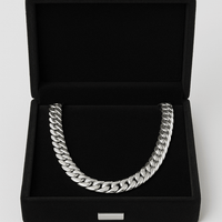 Thumbnail for Cadena de Plata ley 950 Cubana 11mm 60cm - nativosjewelry