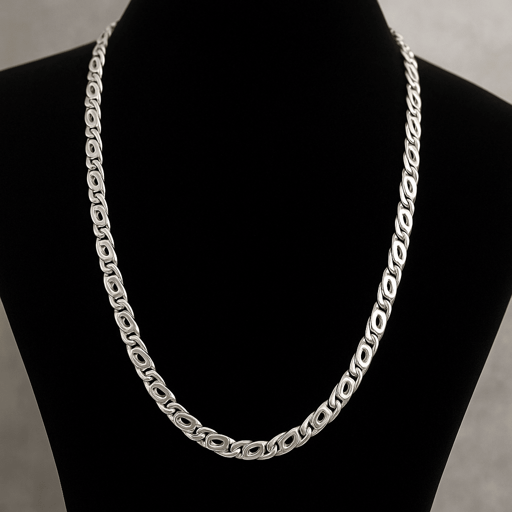 Cadena de Plata ley 950 modelo Mónaco 6mm - nativosjewelry