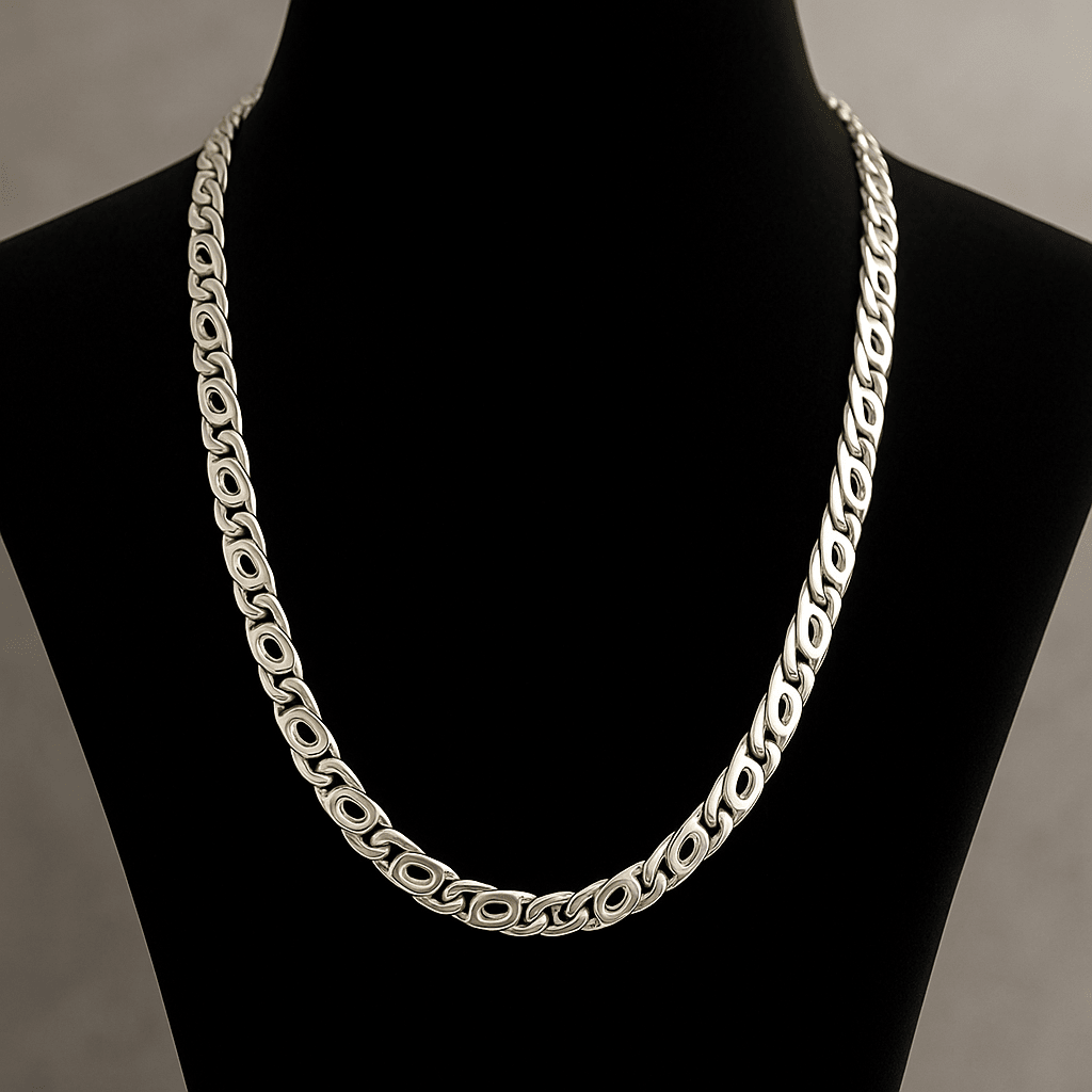 Cadena de Plata ley 950 modelo Mónaco 6mm - nativosjewelry