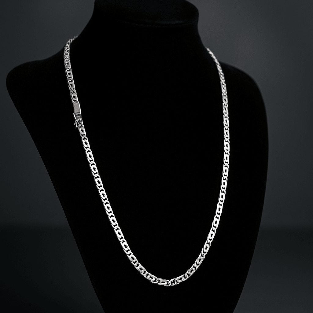 Cadena de Plata ley 950 Mónaco 4.5MM - nativosjewelry