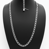 Thumbnail for Cadena Hexagonal de Plata ley 950 5mm 60cm - nativosjewelry