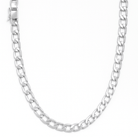 Thumbnail for Cadena Hexagonal de Plata ley 950 5mm 60cm - nativosjewelry