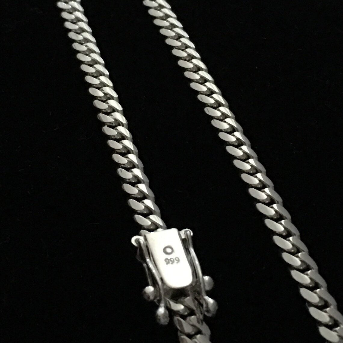 Cadena miami 5mm Plata 999 - nativosjewelry