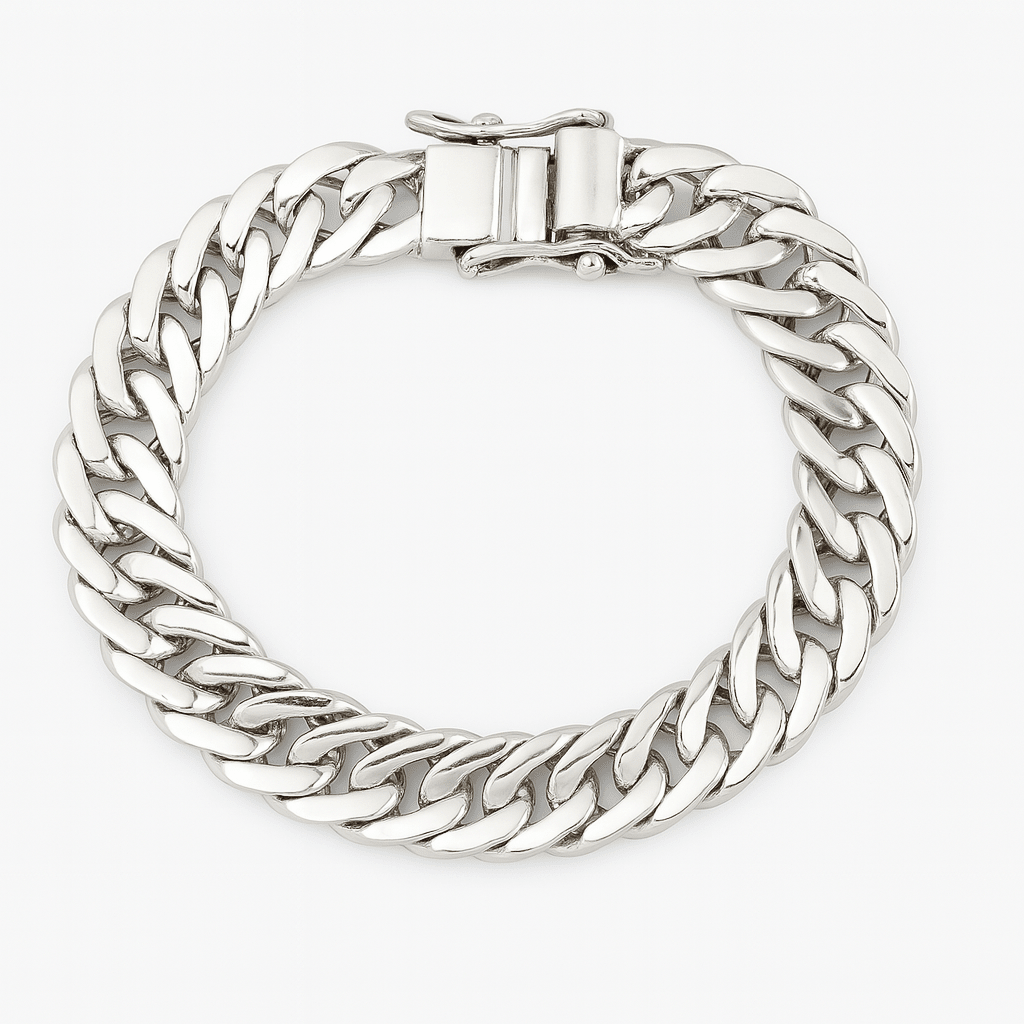 Clásica Impacto 10mm — Silver Bracelet 950 (22cm) - nativosjewelry