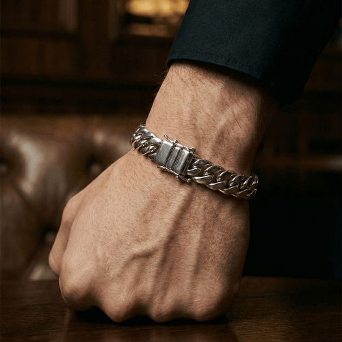 Clásica Impacto 10mm — Silver Bracelet 950 (22cm) - nativosjewelry